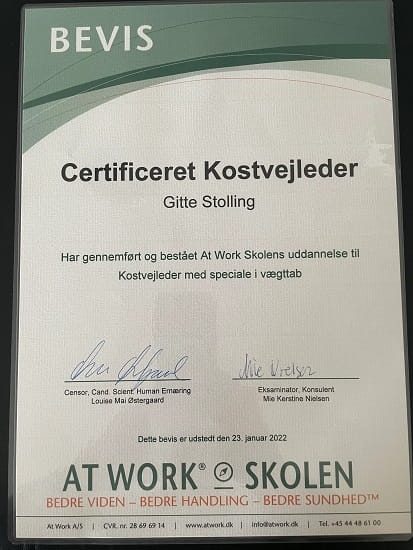 Certificeret kostvejleder hos ultimate body coach