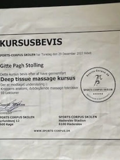 Certificeret massage hos ultimate body coach